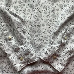Abercrombie & Fitch Men’s White Patterned Button-Up